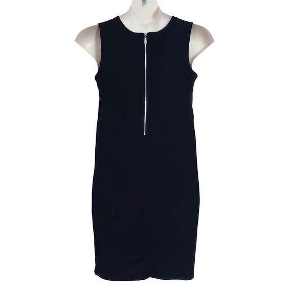 Peter Nygard Petite Colorblock Black Geometric Print Sleeveless Shift Dress - Picture 2 of 5